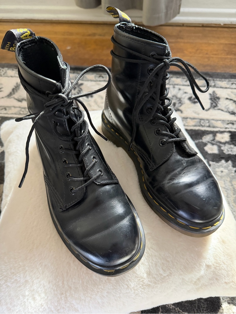 Vintage 90s Doc Martens Boots Made in England Black Dr. Martens 9 Grunge 🔥🔥
